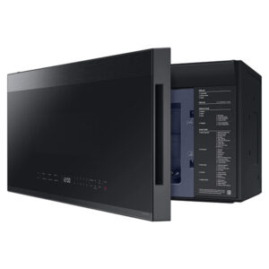 Microondas Samsung Bespoke Smart sobre la estufa 2.1 cu. ft. en Matte Black Steel